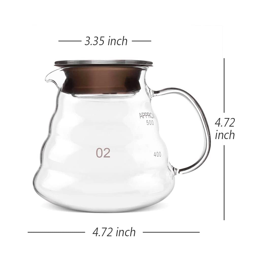 Glass Coffee Carafe, Standard Coffee Server for Pour Over Coffee